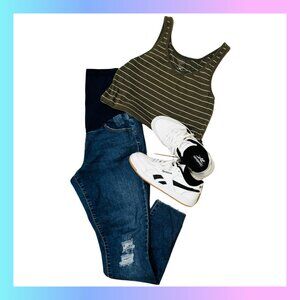 JESSICA SIMPSON MATERNITY SKINNY JEAN DARK BLUE SIZE MEDIUM